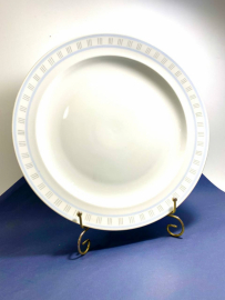 Большое круглое блюдо ГДР Kaestner Saxonia, клеймо от 1939г. Фарфор. Картинка 1